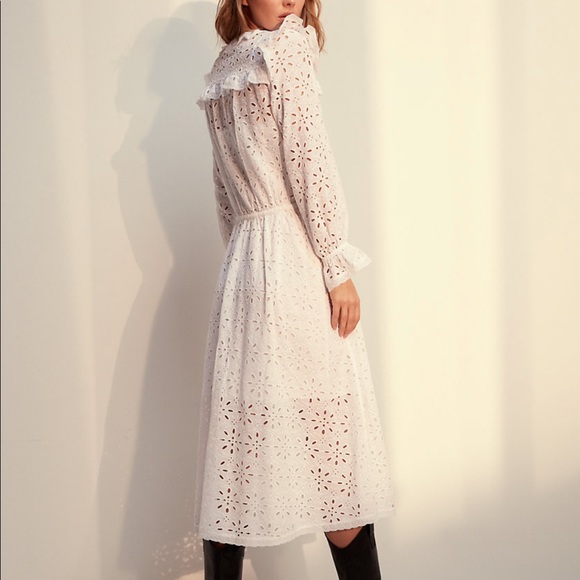 Aritzia wilfred Gaia dress - white eyelet - worn once - size L - Picture 4 of 9